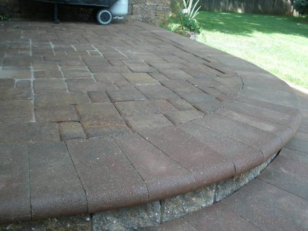 Paver Patio with Bullnose Steps